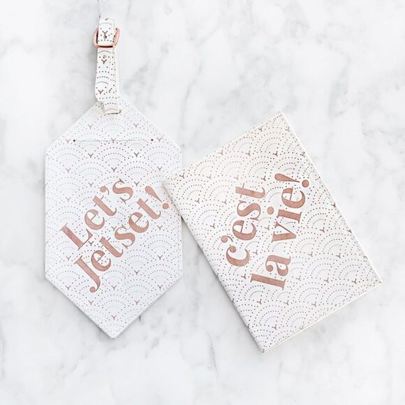 The Jetset Diaries Passport Case + Luggage Tag Duo​ - Picture 1 of 7